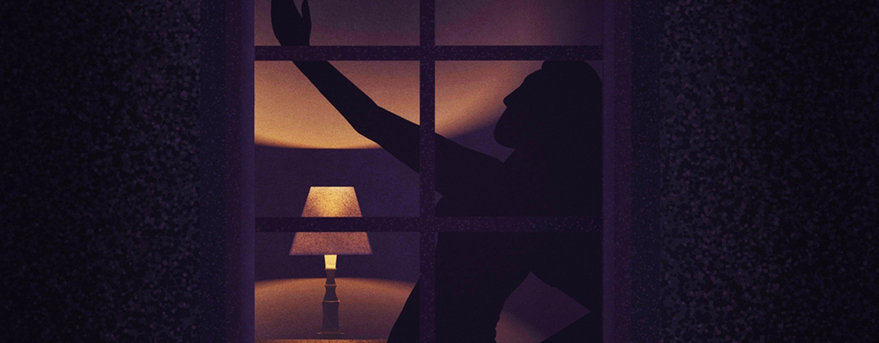 Yoga practice silhouette